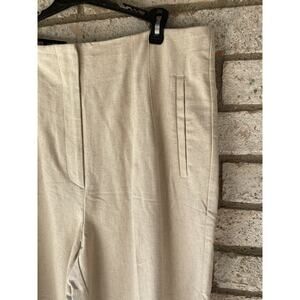 Zara Women’s High Waist Pleated Trousers Dress Pants Size XL Linen Blend